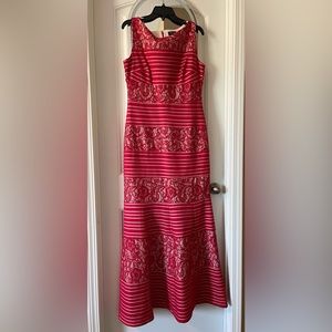 Evening Gown, worn once, like new condition. Beautiful red lace and sequins.